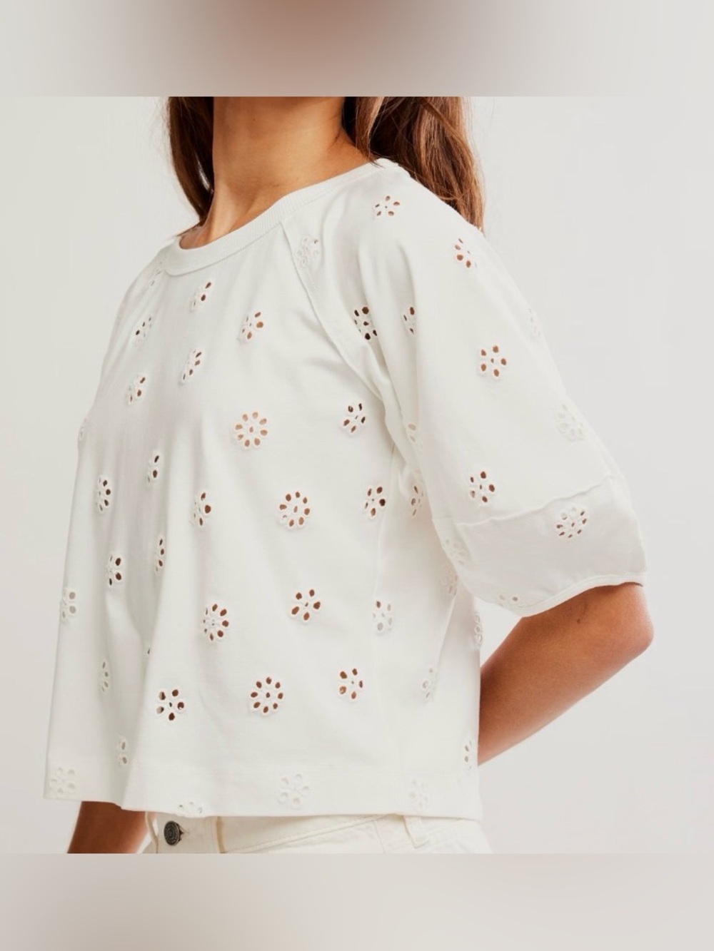 Free People Jessie Eyelet Tee